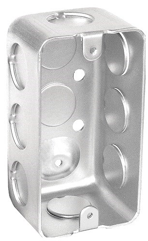 Box of 50 - Garvin 1-7/8 deep handy utility boxes with (10) 1/2 knockouts